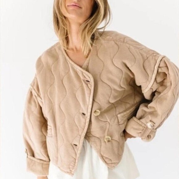 Free People Quilted Jacket - Size M - Picture 4 of 4